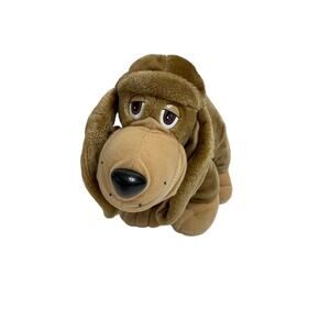 TONKA Vintage 1990 Pooch Patrol Brown Hound Dog Teeth Showing Plush Stuffed Dog